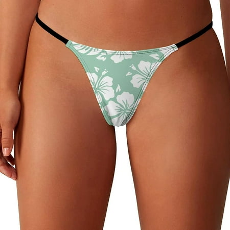 

Hawaiian Aloha Flower Seamless Thongs for Women Low Rise Invisible Breathable Thong Panties XS-XL