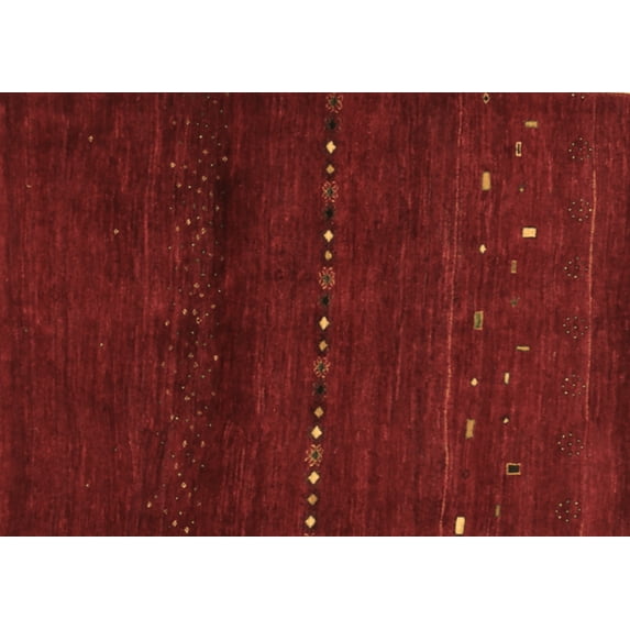 Ahgly Company Indoor Rectangle Abstract Brown Contemporary Area Rugs, 7' x 9'