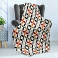 thumbnail image 4 of Geometric Circle Soft Flannel Fleece Throw Blanket, Dimensional Ring Forms Series Tones Hispter Bohemian Design Image, Cozy Plush for Indoor and Outdoor Use, 70" x 90", Multicolor, by Ambesonne, 4 of 5