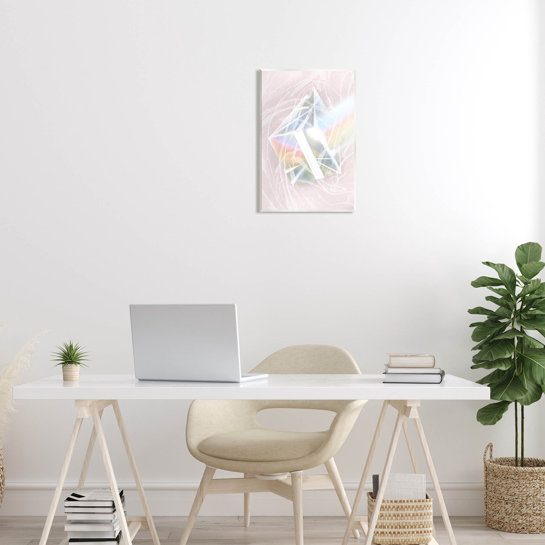 Pastel Prism Rainbow Reflection Abstract Graphic Art Unframed Art Print Wall Art