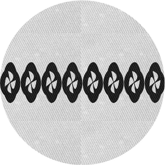 Ahgly Company Indoor Round Patterned Platinum Gray Area Rugs, 3' Round