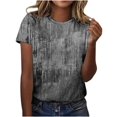 thumbnail image 2 of SDNall T Shirts for Women Fashion Summer Sexy Printed Regular Short Sleeves Round Neck Womens Tops, 2 of 9