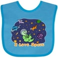 thumbnail image 3 of Inktastic I Love Space Cute Dinos and Planets Boys or Girls Baby Bib, 3 of 4