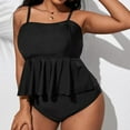 thumbnail image 2 of Sngxgn Women Swimsuit Bathing Suit Deep V Neck Crisscross Back Adjustable Strap(Black,XXL), 2 of 9
