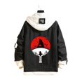 thumbnail image 1 of Chaqueta de mezclilla con estampado del logo de la familia Uchiha de Naruto., 1 of 1