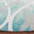 thumbnail image 4 of Safavieh Dip Dye Britton Distressed Wool Area Rug, Green/Ivory Gray, 7' x 7' Round, 4 of 12