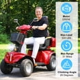 thumbnail image 3 of Xlluproid All Terrain Heavy Duty Mobility Scooter for Seniors & Adults,500 lbs Capacity,1000W 4 Wheel Electric Powered Scooter,Red, 3 of 11