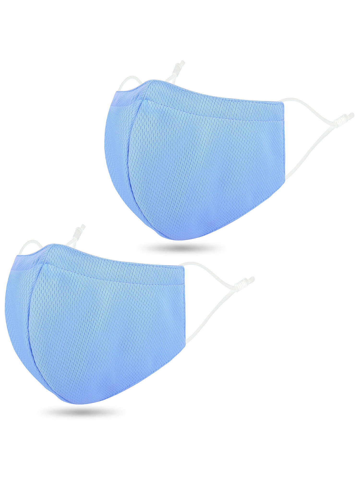 2 Pack Reuseable Washable Cloth Face Mask Face Cover, Blue