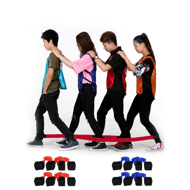 Banda Hiverst para correr al aire libre con 4 patas para niños y adultos (paquete de 2)