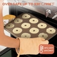 thumbnail image 5 of Molde para hornear donuts antiadherente de 12 cavidades, moldes para donas de acero al carbono, sartén con forma de corazón y flores, utensilios para hornear en horno, 5 of 5