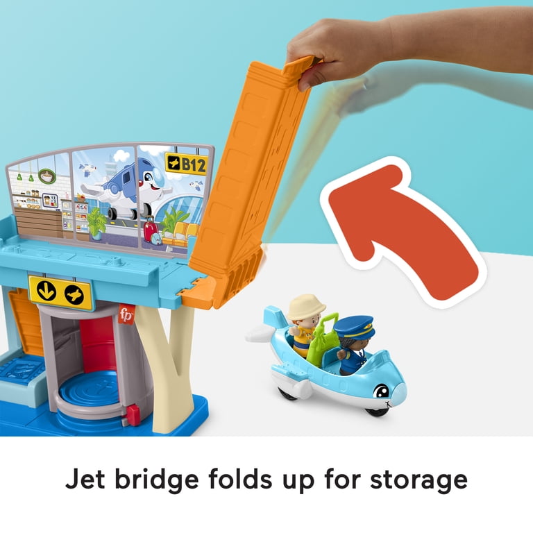 Little People, Airport Playset, Includes Airplane and 3 Play