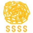 thumbnail image 1 of Cadena de Barreras de Plástico Uxcell, Cadena de Seguridad Impermeable de Plástico Amarillo de 5 pies con Hebilla en Forma de S, 1 of 7