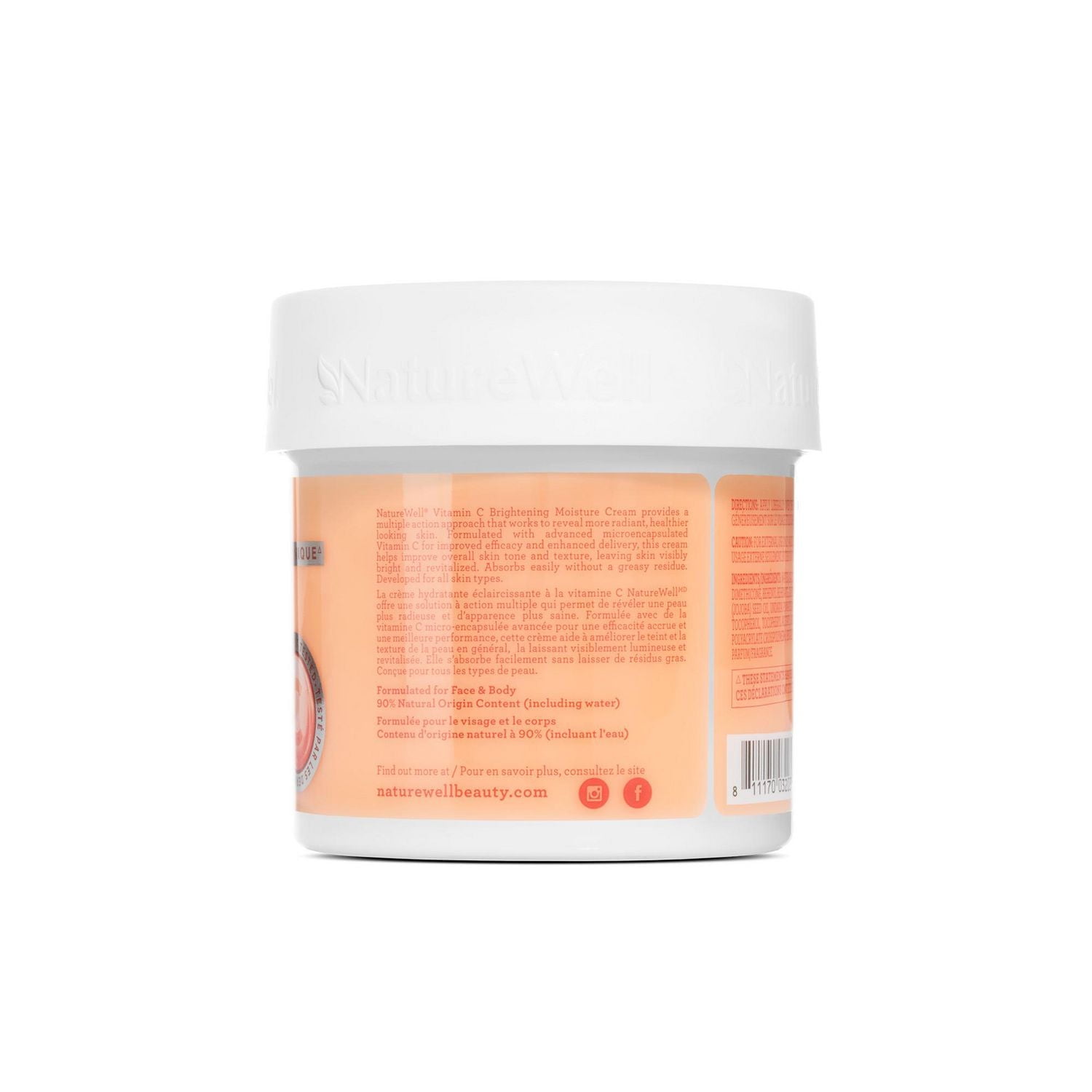 Naturewell Vitamin C Brightening Moisture Cream, 10 oz/284 g, NatureWell® Vitamin C Brightening Cream, 10 oz