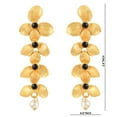 thumbnail image 2 of Efulgenz Indian Jewelry Matte Finish Floral Big Dangle Drop Earrings Set for Women, 2 of 4