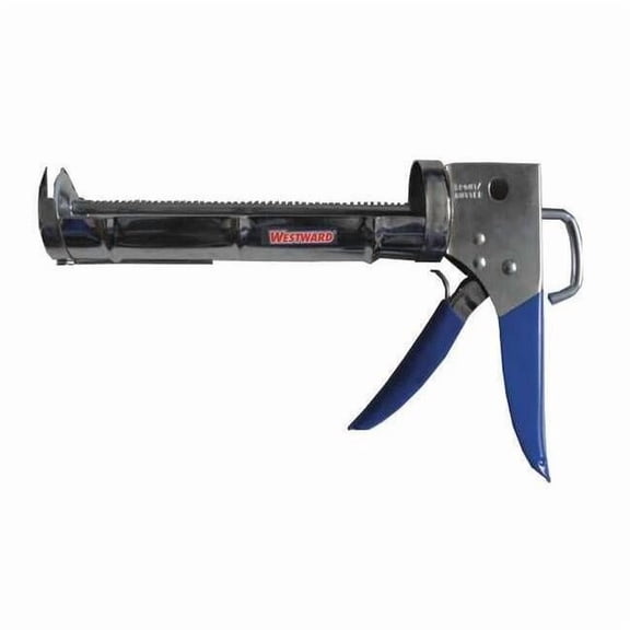 Caulk Gun, 10 oz Container Size, Steel, 7:01, Half Barrel Frame, Black/Silver