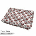thumbnail image 5 of Crabs Floor Pillow Lounger Cover, Sea Animals Theme Illustration of Crabs on White Background Pattern Art Print, Nap Mat Printed Fabric Case for 5 Pillows, 88" x 36", Ruby and Grey, by Ambesonne, 5 of 5
