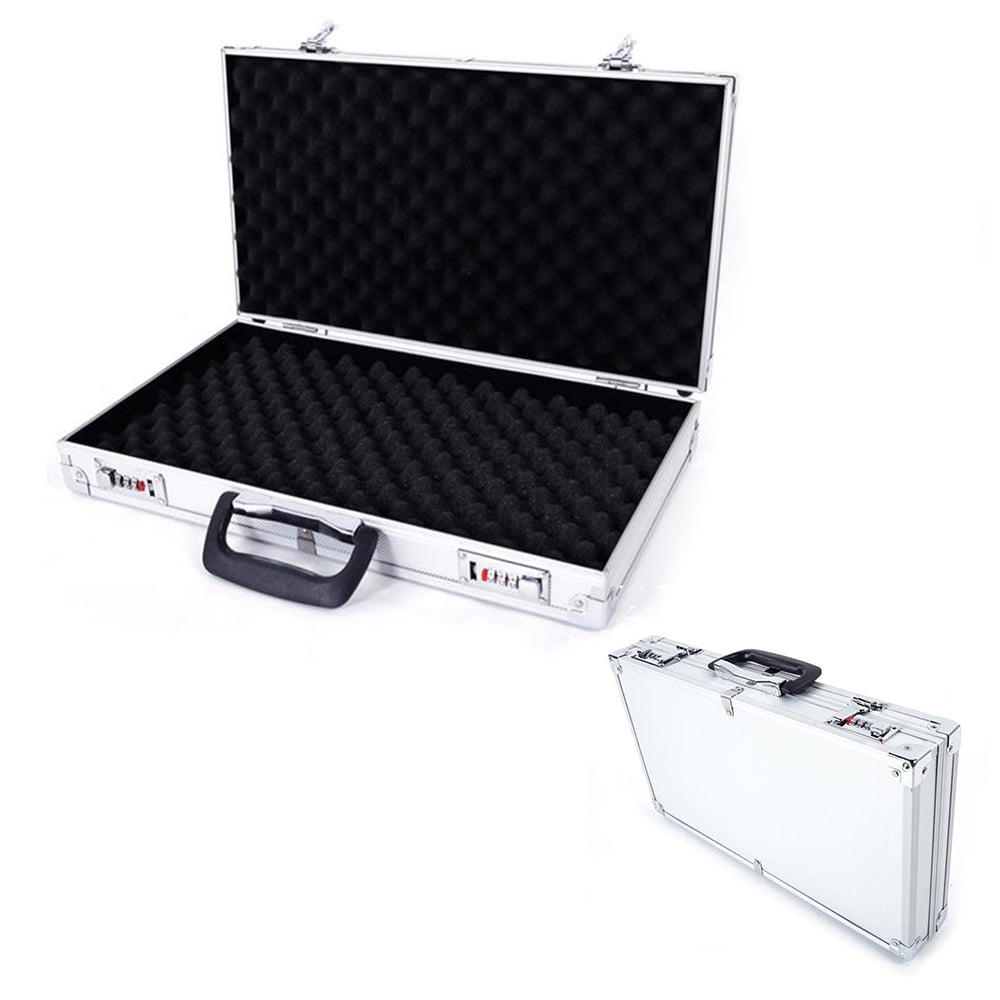 Aluminum Equiment Tool Case with Foam Insert Organizer Toolbox Storage Briefcase 