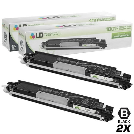 Remanufactured Replacements for Hewlett Packard CF350A (HP 130A) Set of 2 Black Laser Toner Cartridges