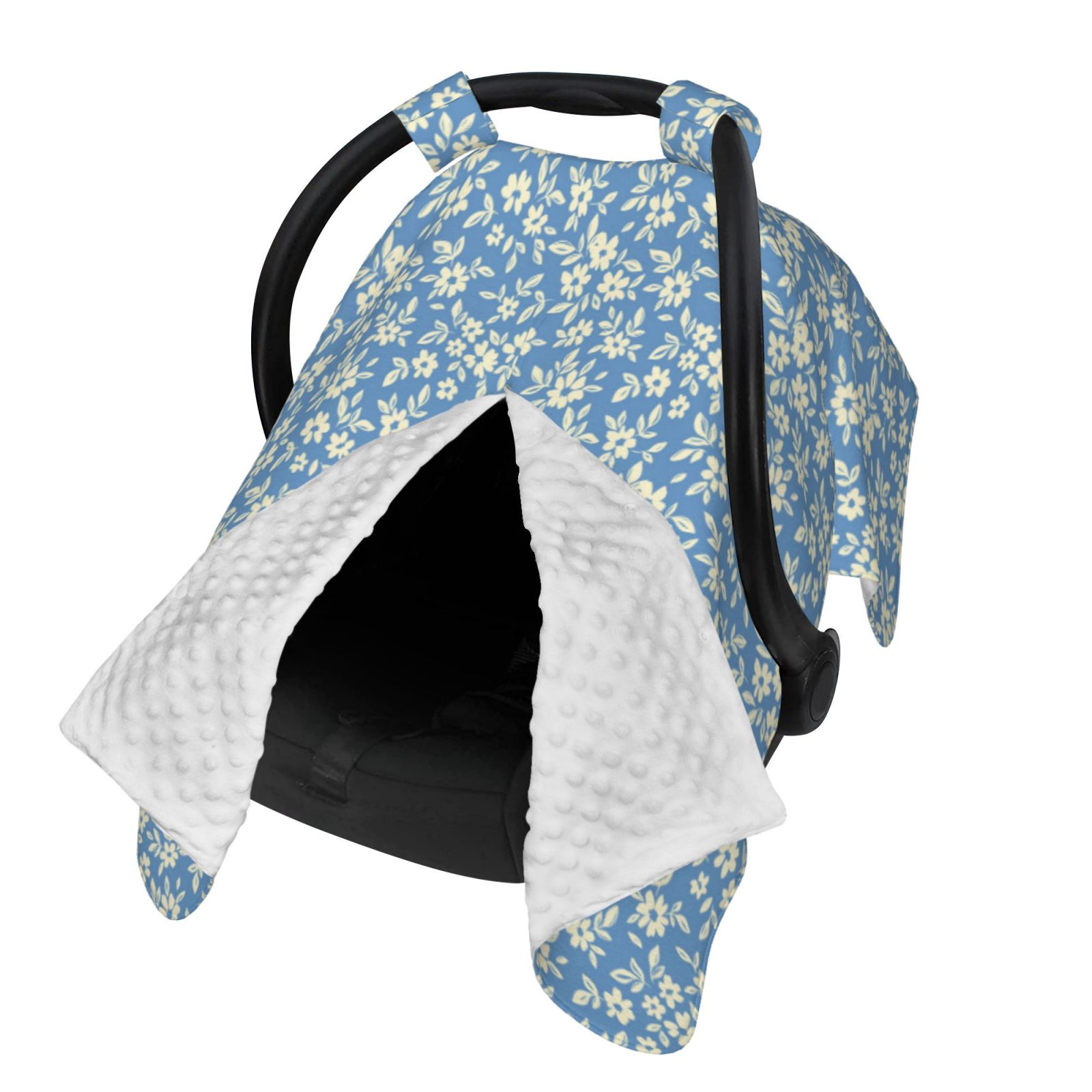 Naloa Floral Retro Style Baby Car Seat Cover, Breathable Baby Carrier Cover, Multiuse Baby Carrier Cover & Nursing Breastfeeding Cover