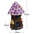 thumbnail image 2 of Casa de hadas en miniatura para manualidades múltiples, decoración para exteriores con energía Solar, luz para jardín, luz para decoración de s Púrpura Zulema Luz de la casa de hadas, 2 of 8