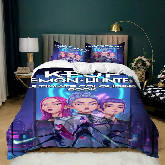 Movie Star KPop Bedding Set Light-Weight Soft Quilt Cover 3pcs Set All Season Duvet Cover Set with Zipper Closure