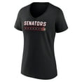 thumbnail image 2 of Women's Black Ottawa Senators Primary Play V-Neck T-Shirt, 2 of 4