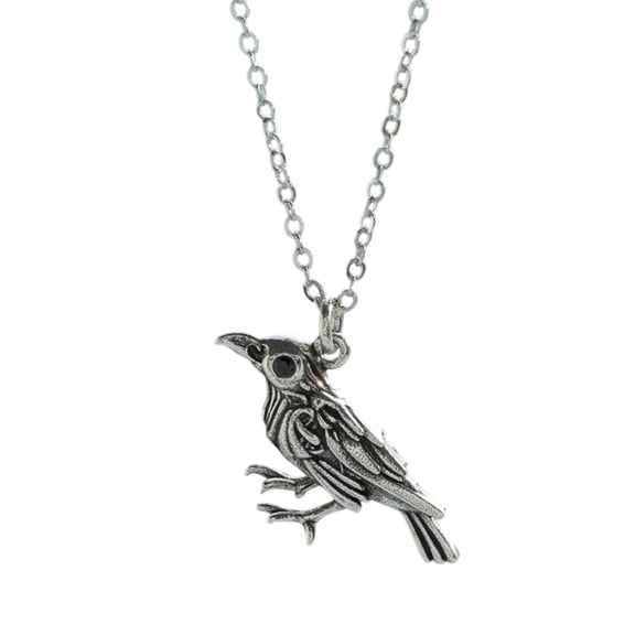 Crow Pendant Necklace Punk Gothic JChain Unique Handcraft Designs for Music Festivals Outfits Giving