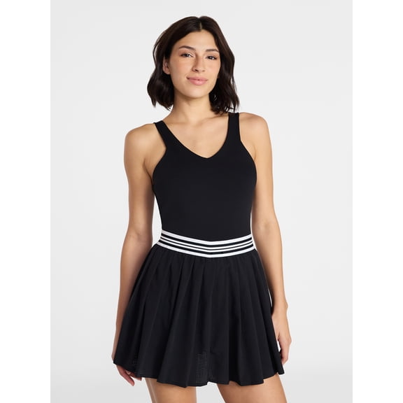 Avia Women's Tennis Dress with Pleated Skort, Sizes XS – XXXL