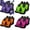 Green, variant on Universal Car Seat Covers Full Set Protector Cushion Front Rear 3D Butterfly Embroidery Pattern, Pink