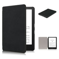 Allytech New Case for Kindle Paperwhite 11th Gen 6.8" 2021,Premium PU Leather Shell with Auto Sleep Wake PC Hard Cover for Paperwhite 2021(11th Gen) Signature Edition/Kids E-Reader, Black