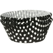 (4 pack) (4 Pack) Wilton Black Dots Baking Cups 50 ct Carded Pack