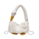 thumbnail image 3 of Bolso bandolera de moda con cuentas, cartera con correa, bolso tejido con animales de dibujos animados Blanco Yuyangstore Bolso de punto, 3 of 8