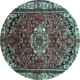 thumbnail image 1 of Ahgly Company Indoor Round Persian Light Blue Traditional Area Rugs, 7' Round, 1 of 4