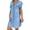 Blue, variant on cllios Women's Casual Turndown Neck Denim Party Dresses Sleeveless Swing Dresses for women