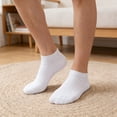 thumbnail image 2 of TELOLY 3Pairs Ankle Socks Men,Size 37-45 Athletic Socks,Extra Wide & Large Mens No Show Socks,White, 2 of 7