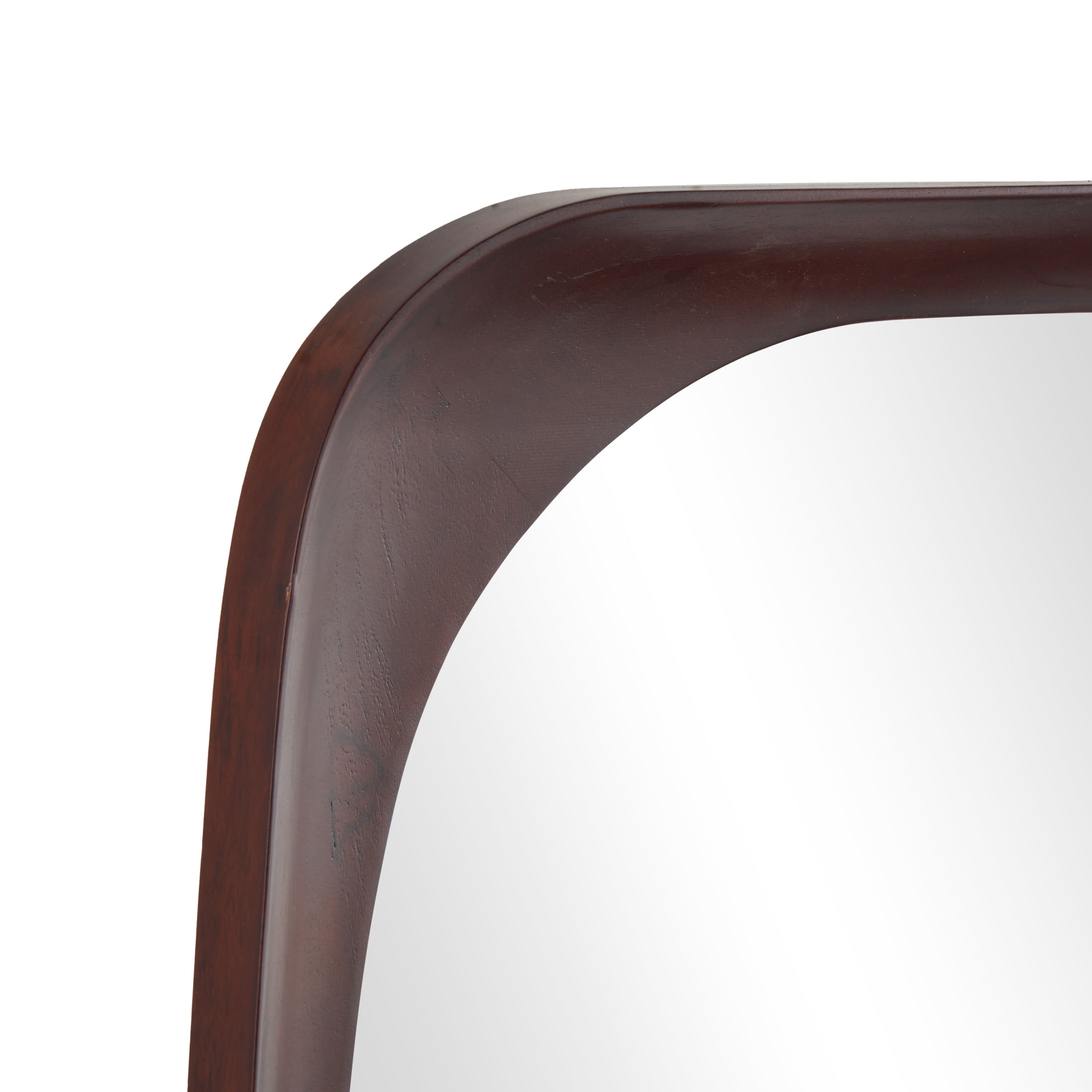 DecMode 27" x 47" Dark Brown Oval Wall Mirror