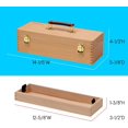 thumbnail image 2 of Sturdy Wood Tool Box  Beechwood Portable Art Supply Organizer - Large Artist Storage Box, 2 of 6