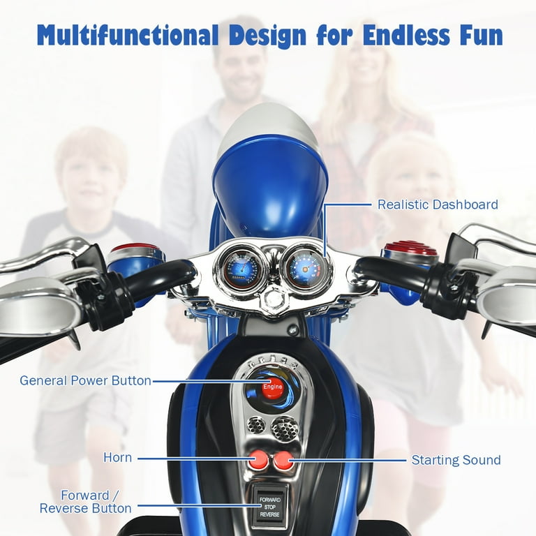 Costway Kids Ride On Motorcycle 6V Battery Powered Electric Toy