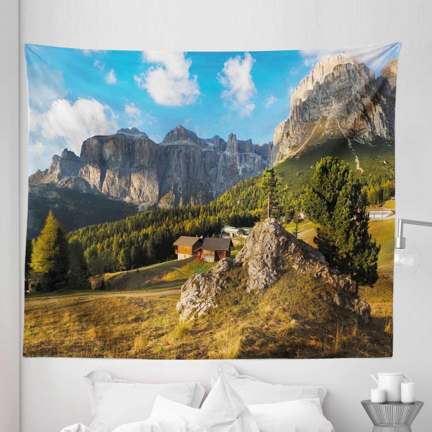 Scenery Living room wall art Wall painting Hand painted oil on sheet painting of Dolomite Italy Home decor