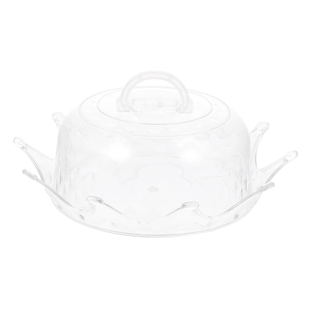 1 juego de soporte para tartas transparente con tapa, bandeja de plástico para tartas, plato de postre para fiestas