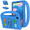 Blue, variant on Case for Samsung Galaxy Tab A11 2025/A9 2023 8.7 inch Model (SM-X110/X115/X130/X135) Letter Pattern Portable Kids Shockproof Cover with Stand and Shoulder Strap
