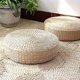 thumbnail image 1 of Almohadillas para sillas, Cojines de piso japoneses, Almohada de piso, Cojines de piso de paja, tejido de paja hecho a mano en atura, asiento de silla Yoga Zen en almohadilla de cojín de 15.75 "de diámetro oso de fresa Electrónica, 1 of 4