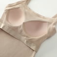 thumbnail image 6 of Tank Tops For Women Solid Color With Chest Pad Bra One Tank Top Sling Camisole Tops For Women, 6 of 6