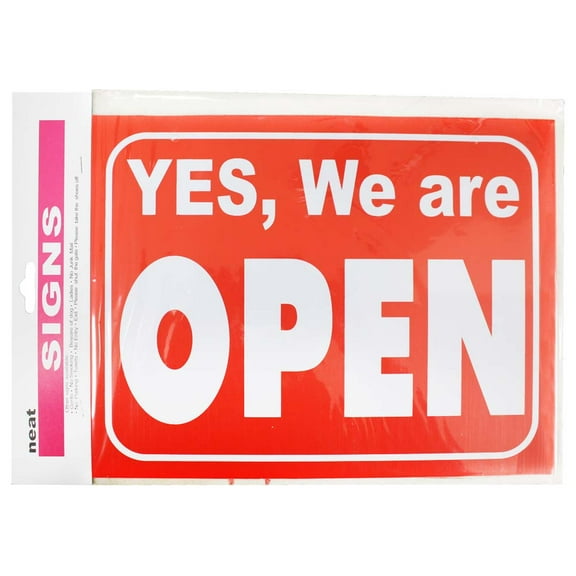ToolUSA (2 Pack) 8.5" x 11" Vibrant Open & Closed Sign | Dual Message, Clear & Legible Letters | Easy Hang Design | Essential for Shops & Restaurants