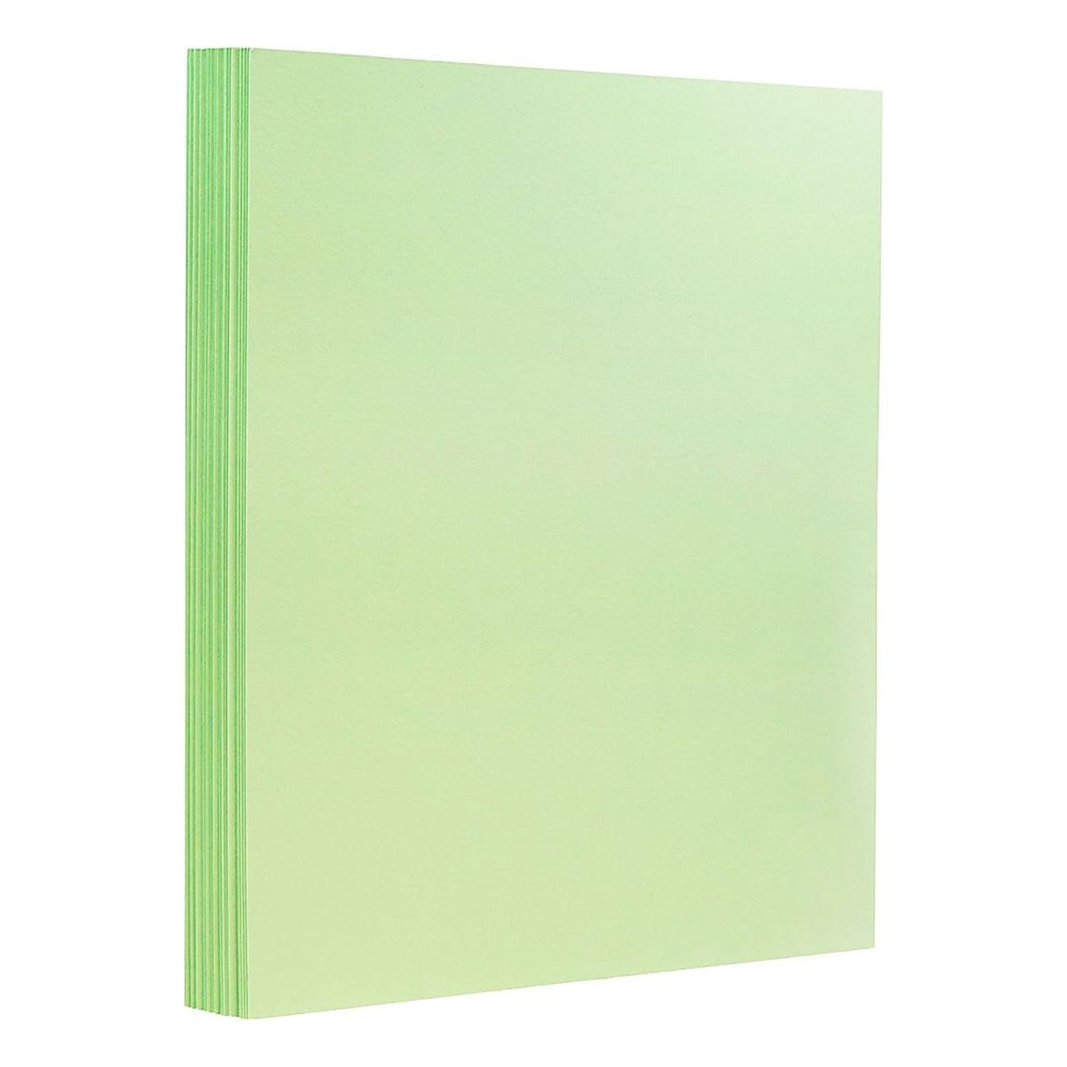 JAM Paper Cardstock, 8 1/2 x 11, 130lb Mint Green, 25 per Pack