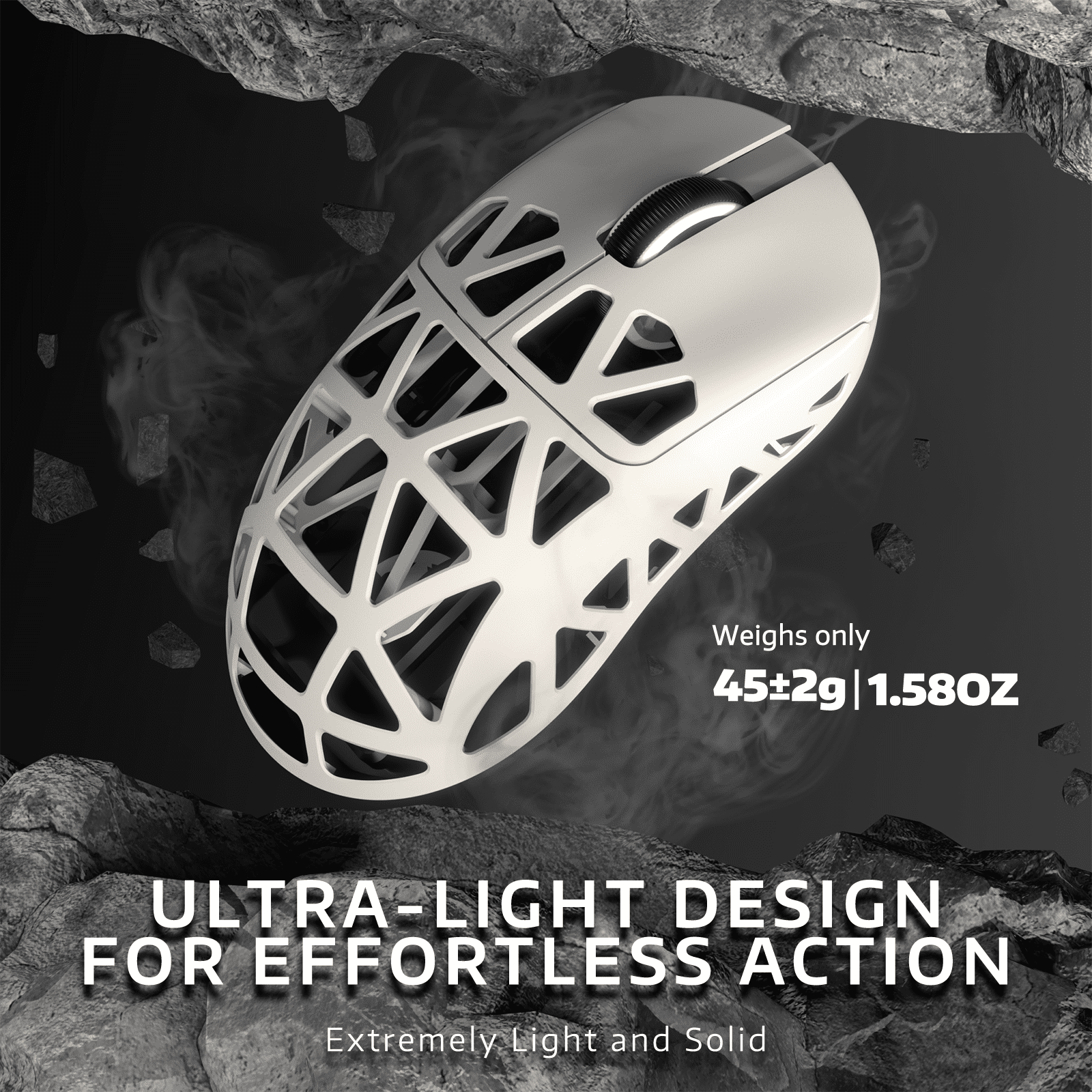 ATTACK SHARK R2 Magnesium Alloy Gaming Mouse 8K 45g SUPERLIGHT Mouse, PixArt PAW3950 Gaming Sensor, 6 Adjustable DPI up to 42000, Bluetooth/2.4G Wireless/Wired(Not Include the Charging Dock)