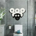 thumbnail image 6 of Uuiauoio Animals Toilet Paper Holder Funny Toilet Paper Holder Toilet Roll Holder Humorous Wall-Mounted Paper Roll Storage Rack Cute Bathroom Decor Creative Tissue Holder, 6 of 6