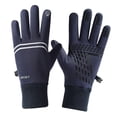 thumbnail image 4 of Guantes deportivos de invierno para ciclismo al aire libre, senderismo y pantalla táctil, cálidos para otoño y otoño. L Azul marino K111, 4 of 9