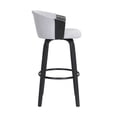 thumbnail image 4 of Home Square 30 Inch Fabric Barstool in Light Gray and Black - Set of 3, 4 of 6