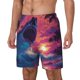 thumbnail image 1 of Balery Hawaiian Island Beach Shark Bañador para hombre, shorts de playa de secado rápido con entrepierna y forro de compresión-Medium, 1 of 6